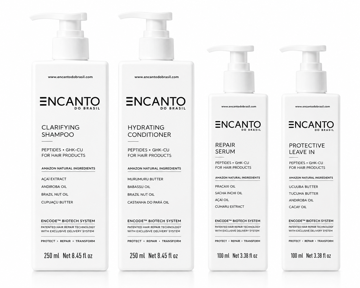 ENCODE™ Biotech System — Peptide & Amazonian Hair Repair Kit (4-Piece Set)